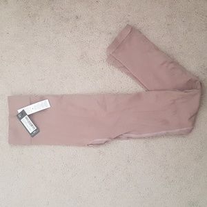 Mocha Seamless Rib Basic Branding Gym Leggings